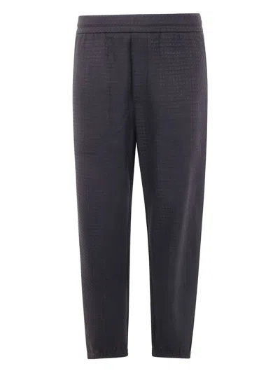 Emporio Armani Man Pants Black Size Xs Modal, Wool In Black