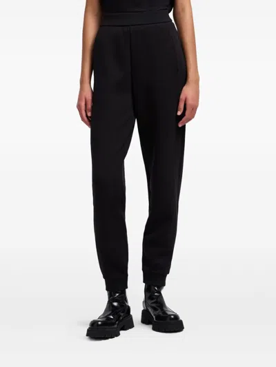 Emporio Armani Elastic-waist Track Pants In Black