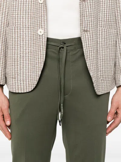 Circolo 1901 Straight Leg Cotton Trousers With Pockets In Green