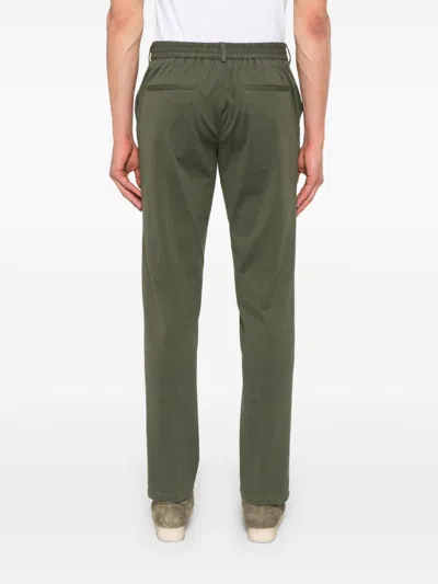 Circolo 1901 Straight Leg Cotton Trousers With Pockets In Green