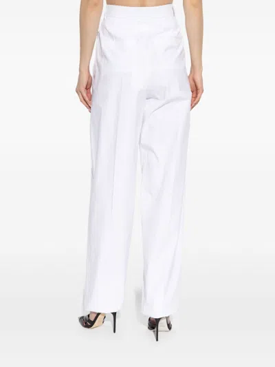 Sportmax Sport Max Cotton Trousers In White