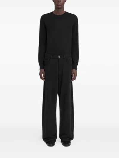 Mm6 Maison Margiela Black Wide Leg Jeans