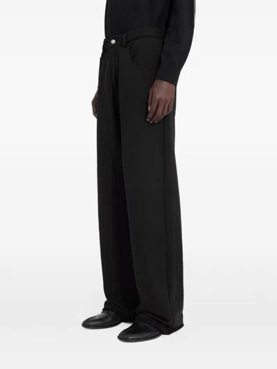 Mm6 Maison Margiela Black Wide Leg Jeans
