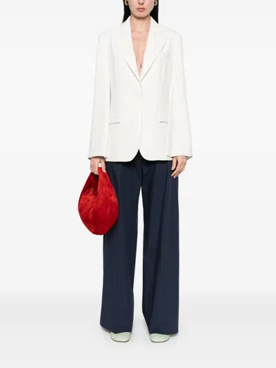 P.a.r.o.s.h Cotton Wide-leg Trousers In Blue