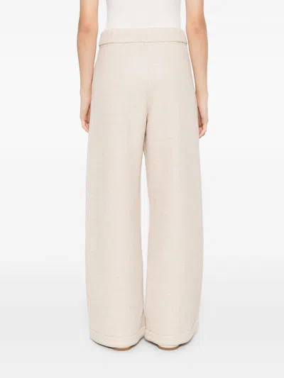 Max Mara Pure Max Mara Cotton Wide-leg Trousers In White