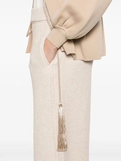 Max Mara Pure Max Mara Cotton Wide-leg Trousers In White