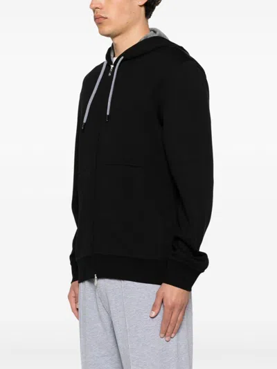 Brunello Cucinelli Hoodie Cotton Drawstring In Black