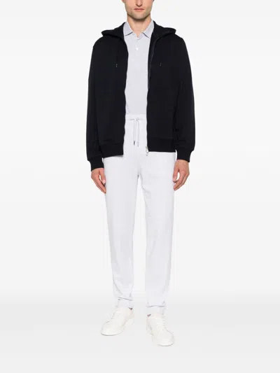 Brunello Cucinelli Men Cotton Zipped Hoodie In Black
