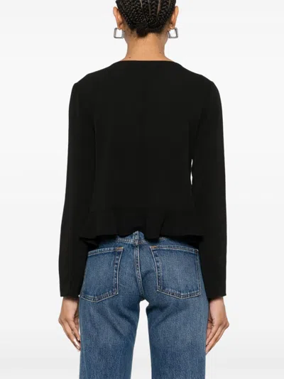 Emporio Armani Milano Stitch Shoulder Pads Jacket In Black