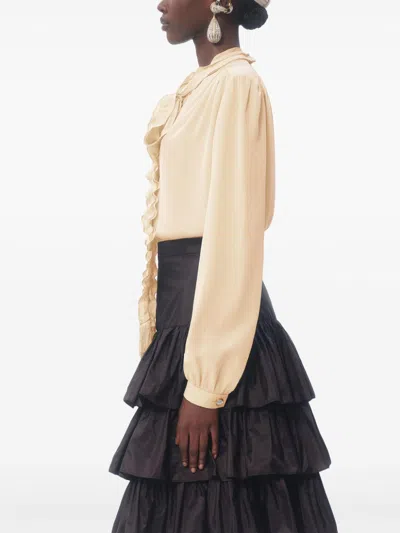 Valentino Crepe De Chine Silk Blouse In Multi
