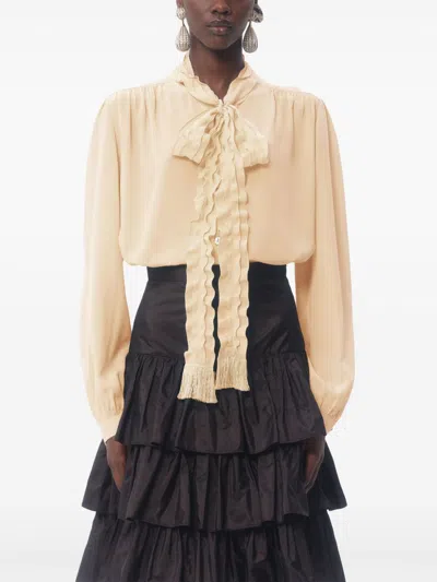 Valentino Crepe De Chine Silk Blouse In Multi