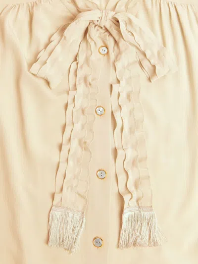 Valentino Crepe De Chine Silk Blouse In Multi