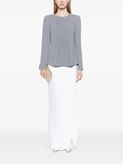 Emporio Armani Stylish Polyester Jacket In Gray