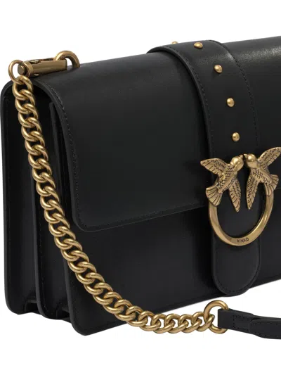 Pinko Love One Antique Gold Green Shoulder Bag