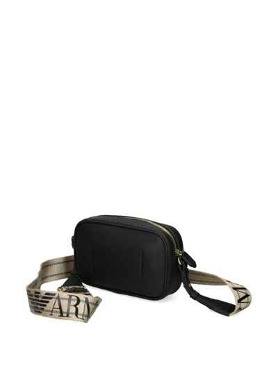 Emporio Armani Logo-stamp Crossbody Bag In Black