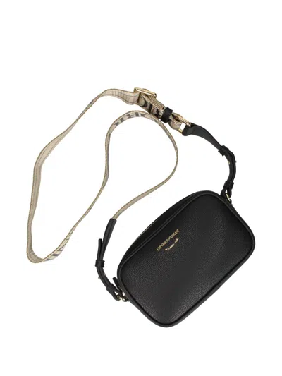 Emporio Armani Logo-stamp Crossbody Bag In Black