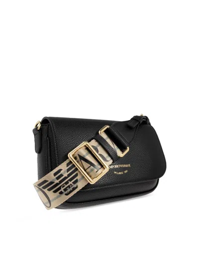 Emporio Armani Official Store Deer-print Mini Bag In Black