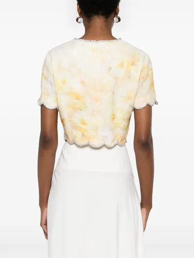 Zimmermann Crush Printed Linen Top In Multi