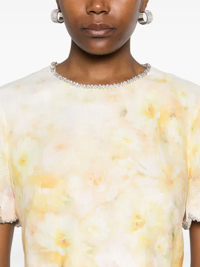 Zimmermann Crush Printed Linen Top In Multi