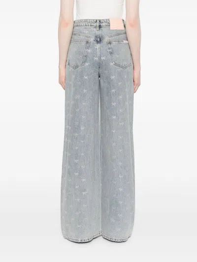 Self-portrait Crystal Embellished Denim Jeasn In Multi
