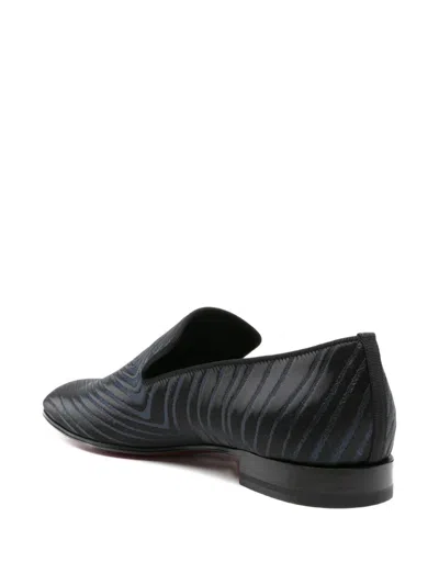 Christian Louboutin Loafers With Geometric Pattern And Textured Finish In Multi