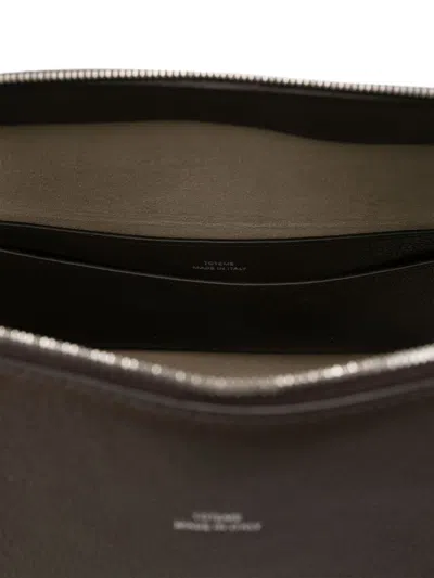 Totême Textured Leather Tote Bag With Zip Closure In Multi