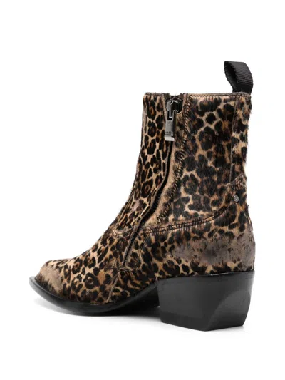 Golden Goose Leopard Print Pointed-toe Boots