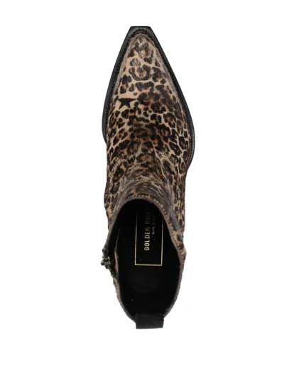Golden Goose Leopard Print Pointed-toe Boots