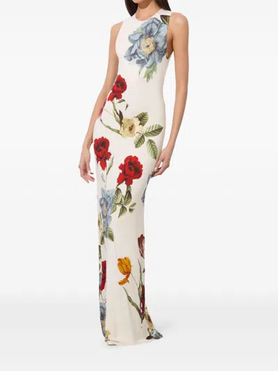 Alice And Olivia Alice + Olivia Delova Floral-print Stretch-jersey Maxi Dress In Multi