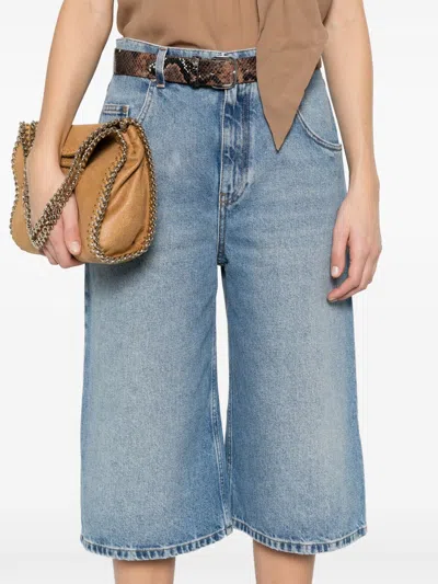 Stella Mccartney Bermuda Shorts In Denim Cotton