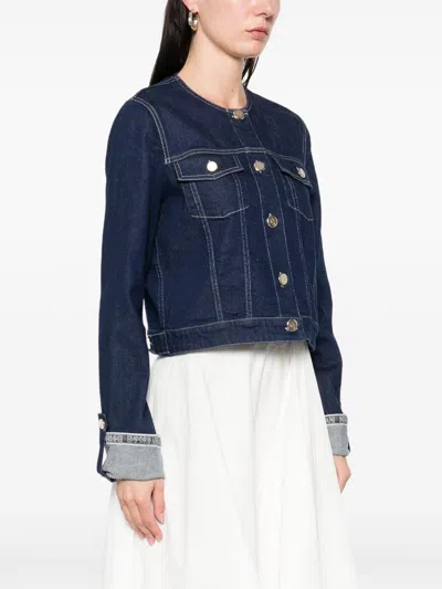 Emporio Armani Denim Cotton Jacket In Multi