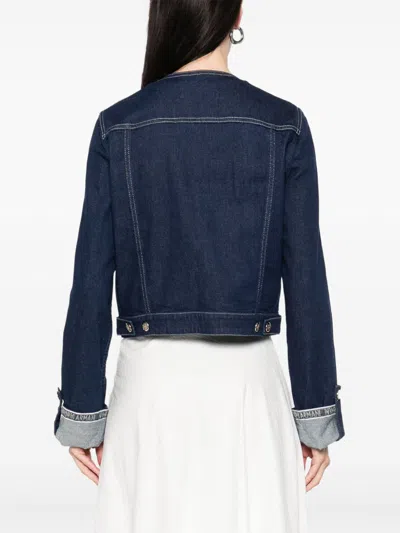 Emporio Armani Denim Cotton Jacket In Multi