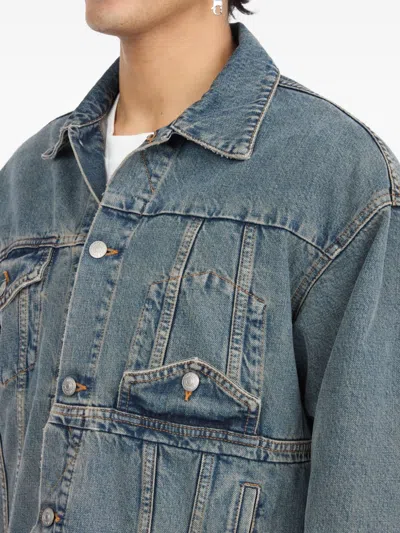 Mm6 Maison Margiela Denim Trucker Jacket In Multi