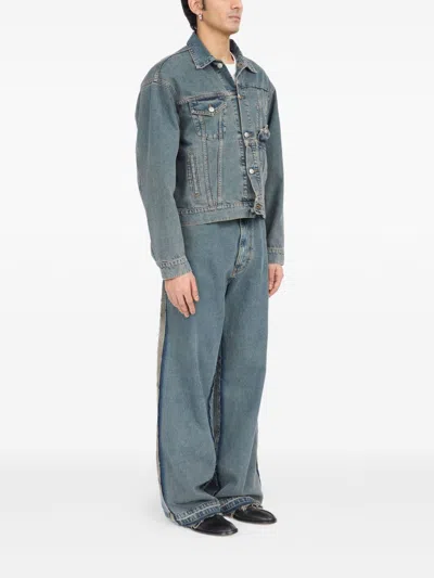 Mm6 Maison Margiela Denim Trucker Jacket In Multi