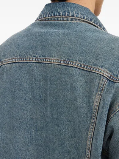 Mm6 Maison Margiela Denim Trucker Jacket In Multi