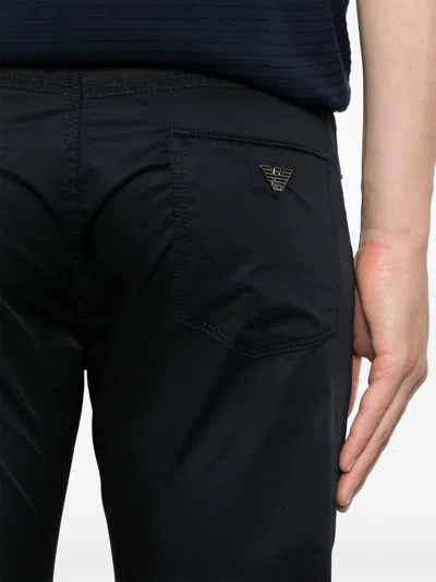 Emporio Armani Man Pants Black Size 31 Cotton, Elastane In Blue