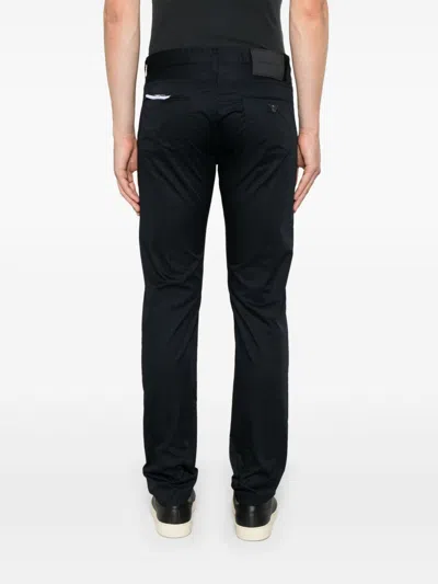 Emporio Armani Man Pants Black Size 31 Cotton, Elastane In Blue