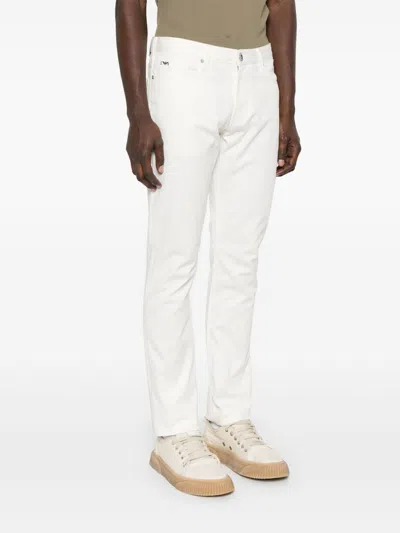Emporio Armani Denim Cotton Jeans In White