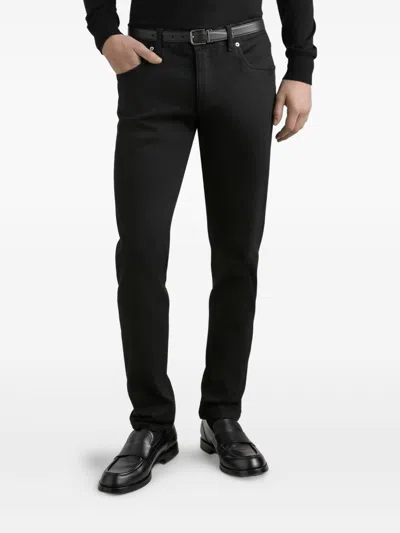 Dolce & Gabbana Classic Five-pocket Straight Leg Jeans With Front Button Fastening In Black
