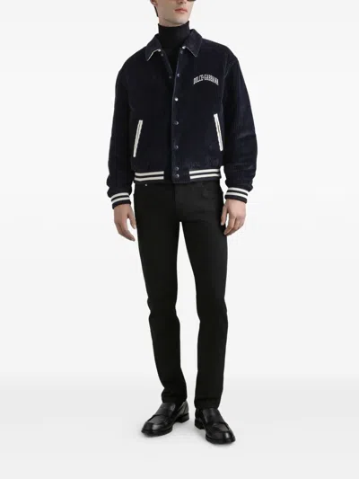 Dolce & Gabbana Classic Five-pocket Straight Leg Jeans With Front Button Fastening In Black