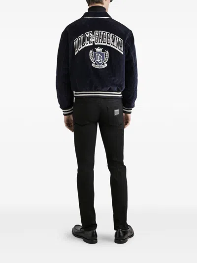 Dolce & Gabbana Classic Five-pocket Straight Leg Jeans With Front Button Fastening In Black