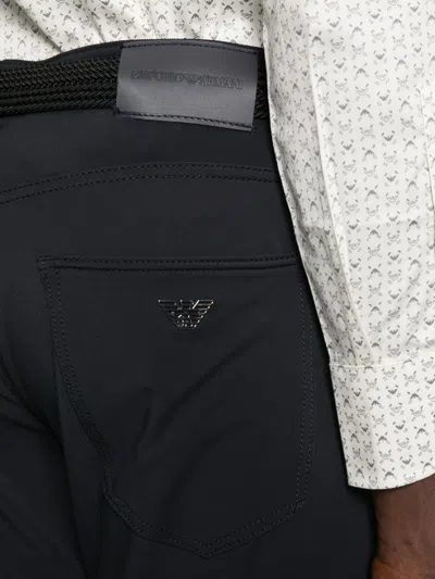 Emporio Armani Man Pants Black Size 31 Cotton, Elastane In Black
