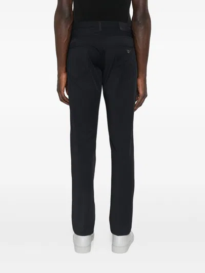 Emporio Armani Man Pants Black Size 31 Cotton, Elastane In Black