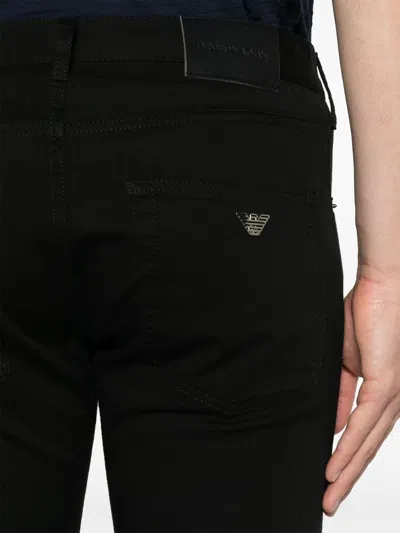 Emporio Armani Man Pants Black Size 31 Cotton, Elastane In Blue