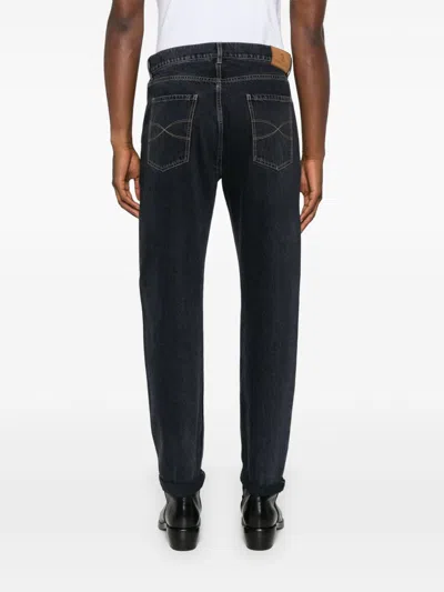Brunello Cucinelli Five-pocket Denim Jeans With Belt Loops In Black