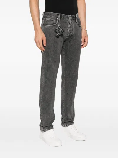 Emporio Armani Grey Denim Cotton Jeans In Gray