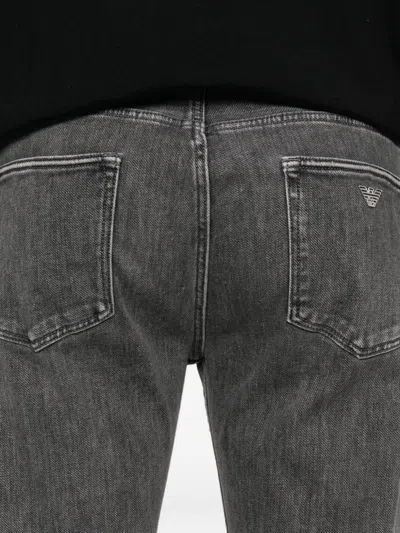 Emporio Armani Grey Denim Cotton Jeans In Gray