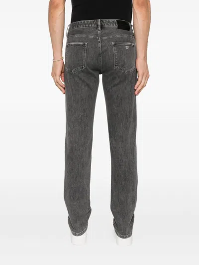 Emporio Armani Grey Denim Cotton Jeans In Gray