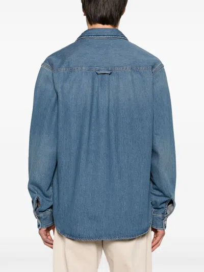 Carhartt Wip Denim Cotton Shirt In Blue
