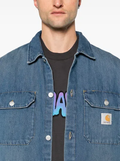 Carhartt Wip Denim Cotton Shirt In Blue